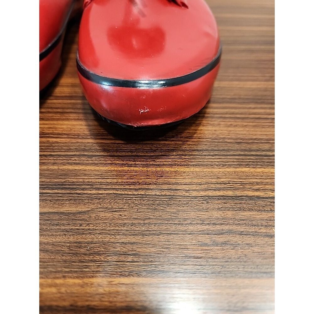 Rare Vtg 1990's Womens Sporto Red Low Duck Rubber Rain Boots 8‎ - Picture 2 of 8
